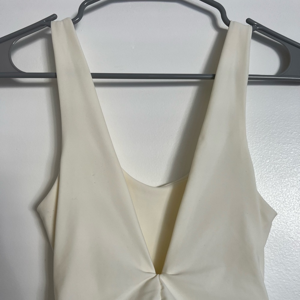 Tiger Mist White Bodycon Rouched Mini Dress - Picture 4 of 4